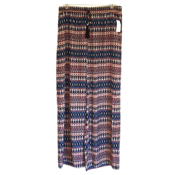 NY Collection Pants - NY Collection Boho Wide Leg Beach Pants Large New